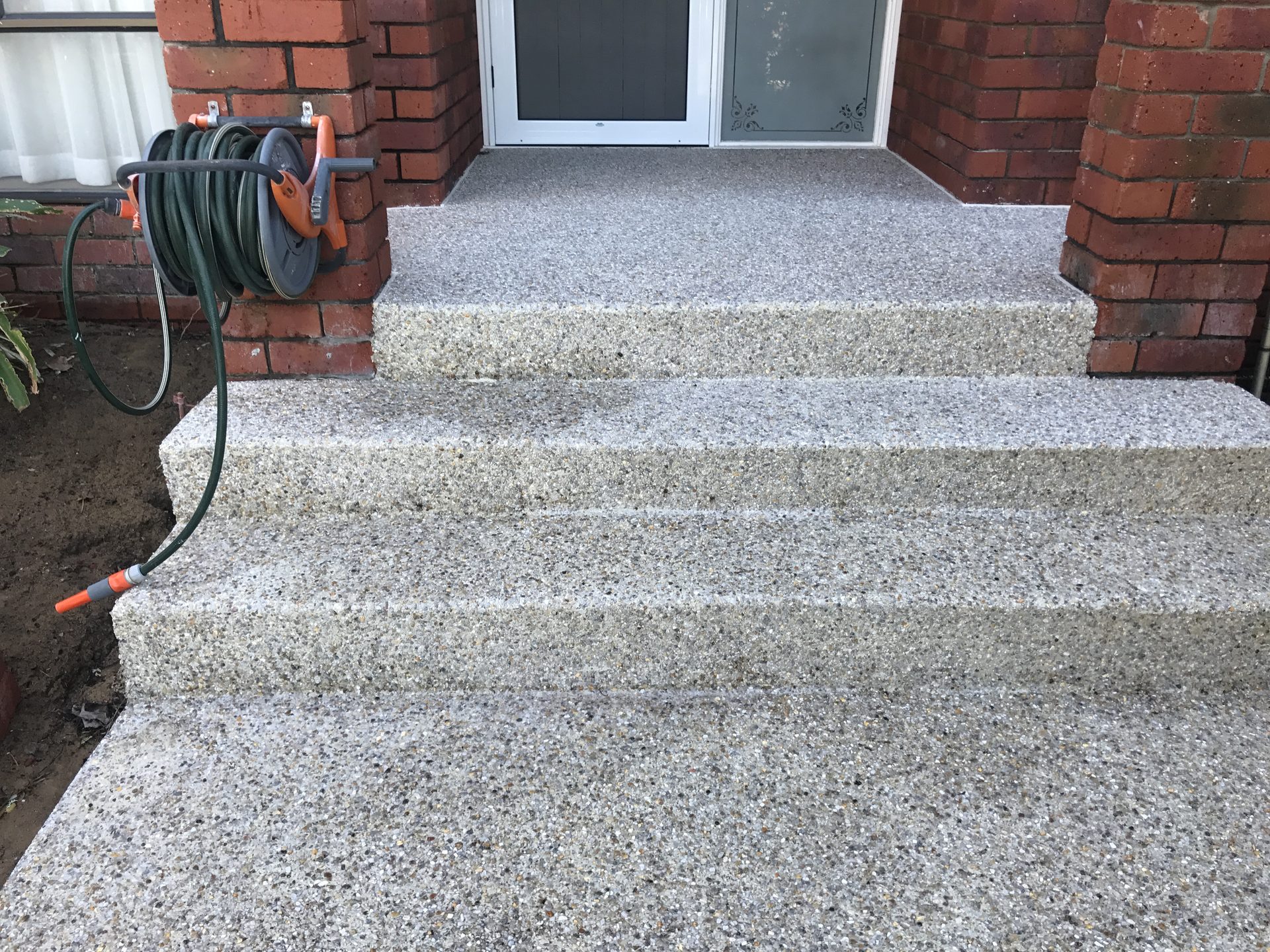 Exposed Aggregate Stairs