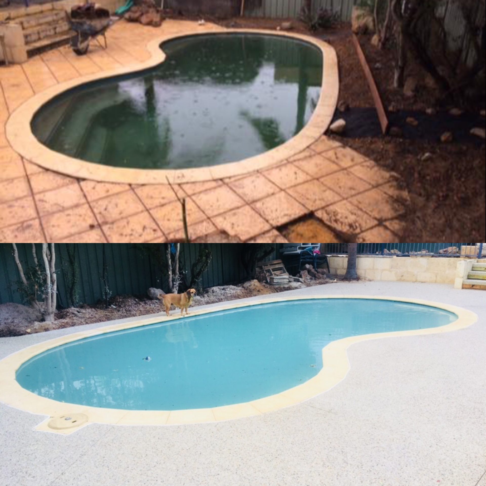 Pool Surrounds — Before & After