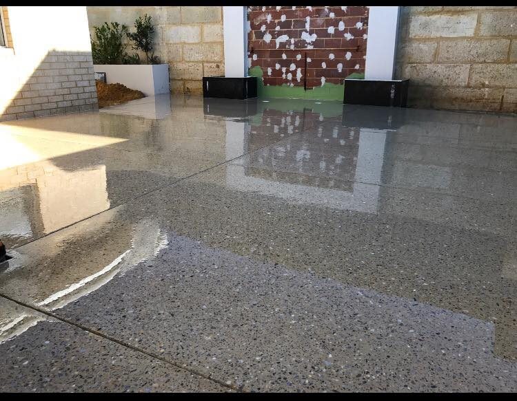 Honed Concrete Finish